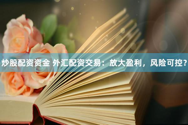 炒股配资资金 外汇配资交易：放大盈利，风险可控？