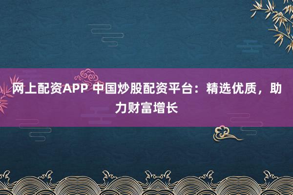 网上配资APP 中国炒股配资平台：精选优质，助力财富增长