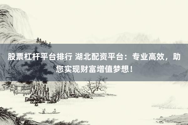 股票杠杆平台排行 湖北配资平台：专业高效，助您实现财富增值梦想！