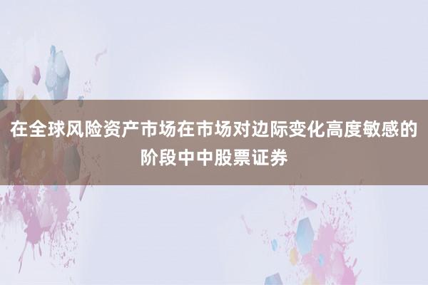 在全球风险资产市场在市场对边际变化高度敏感的阶段中中股票证券