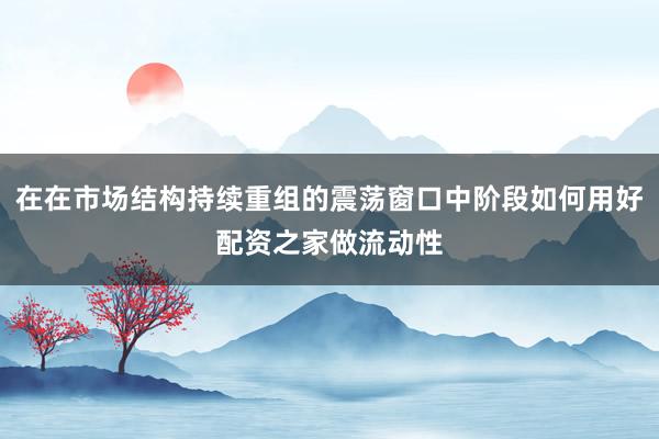 在在市场结构持续重组的震荡窗口中阶段如何用好配资之家做流动性